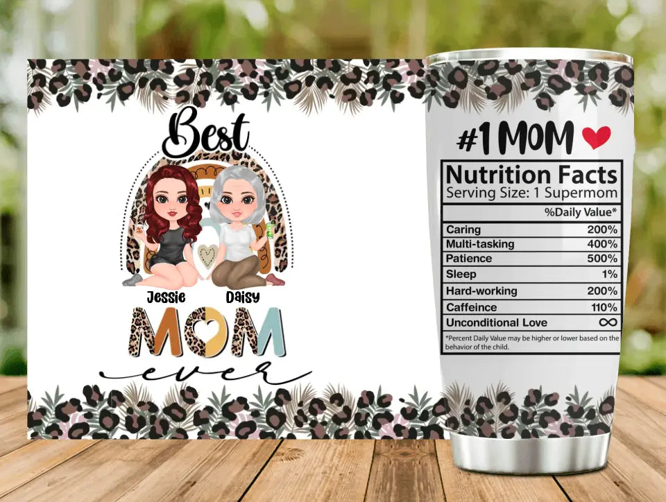 Personalized Mom Tumbler - Mom with up to 3 Children - Mother's Day Gift Idea - Best Mom Ever