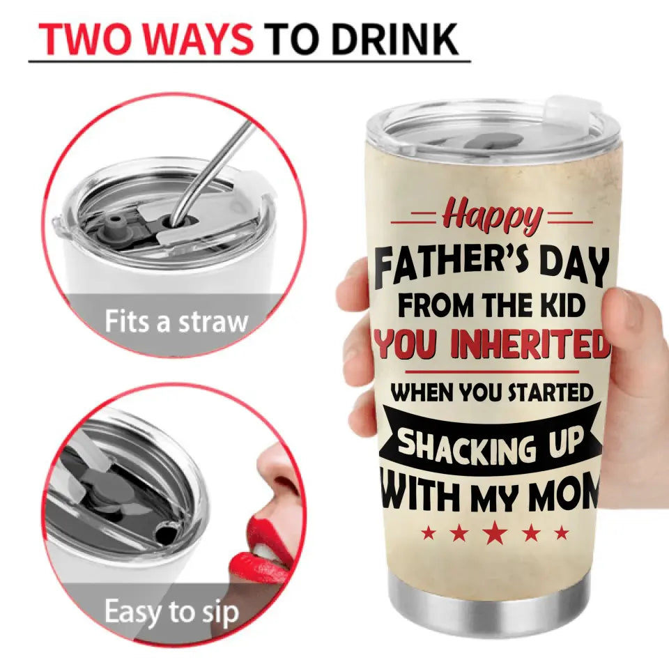 Personalized Step Dad Tumbler - Dad with up to 5 Children - Father's Day Gift Idea for Step Dad - I Realize That We're Not Biologically Related