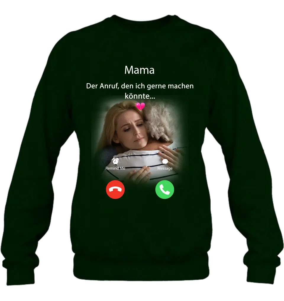 Personalisiertes Memorial Mom Shirt/Hoodie – Foto hochladen – Memorial Geschenk – Der Anruf, den ich gerne machen könnte