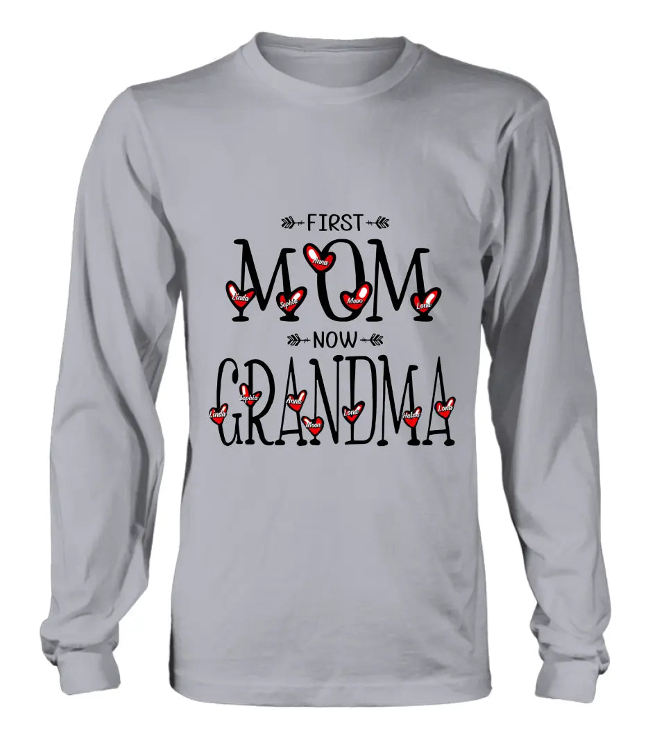 Personalized Mom And Grandma Shirt - Up to 5  Kids & 7 Grandkids - Mother's Day Gift Idea for Mom/Grandma