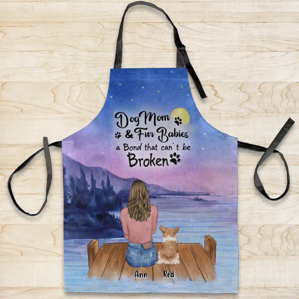 Personalized Dog Mom Fashion Home Pocketless Apron - Up to 5 Dogs - Mother's Day Gift Idea for Dog Lovers - You Had Me At Woof