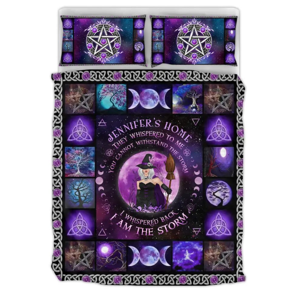Personalized Witch Quilt Bed Sets - Halloween Gift For Witch Enthusiast - I Am The Storm