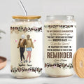 Personalized To My Daughter Clear Glass Can - Gift Idea For Daughter From Mom - Whisper Back I Am The Storm