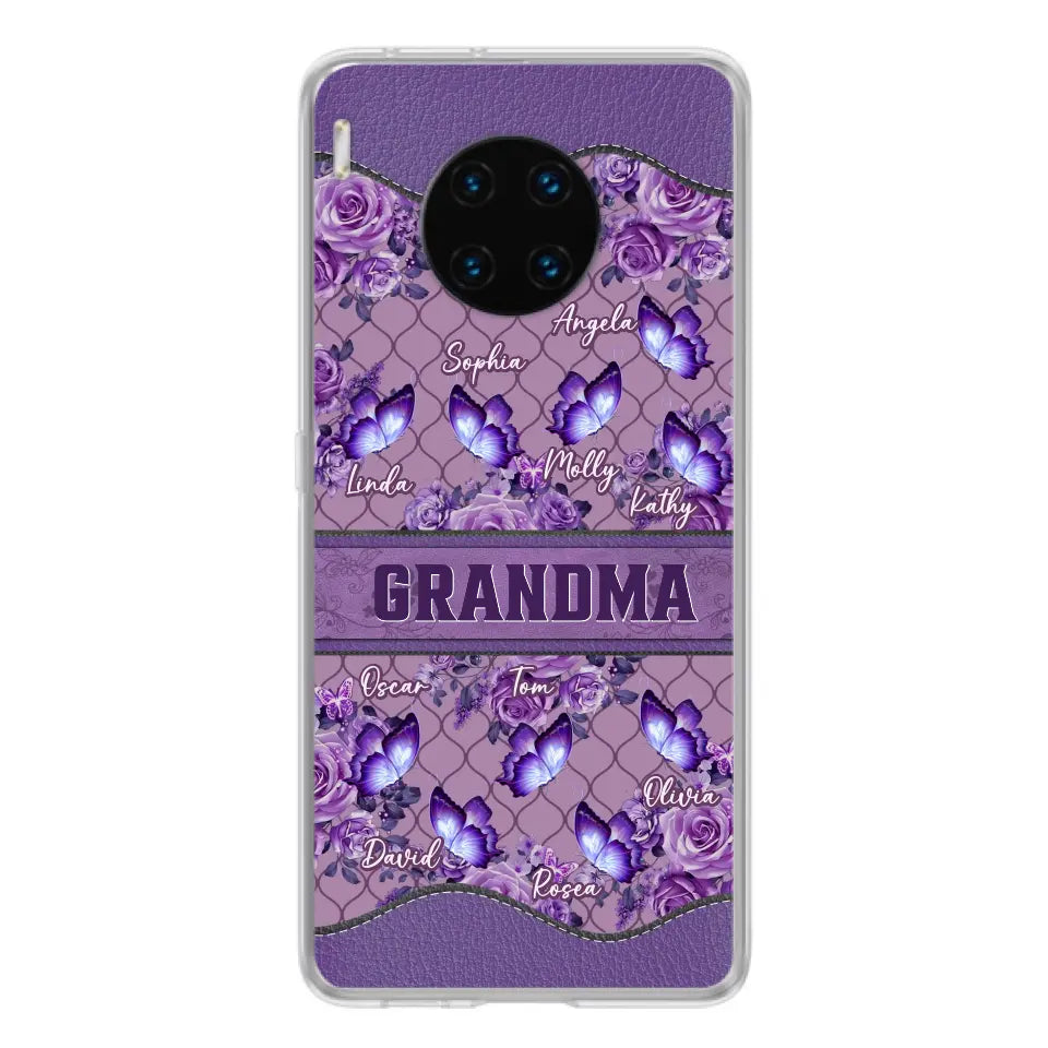 Personalized Grandma Butterfly Phone Case - Gift Idea For Mother's Day/Grandma - Cases For Oppo/Xiaomi/Huawei
