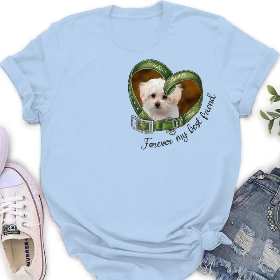 Personalized Memorial Dog Photo Shirt/Hoodie - Memorial Gift Idea For Dog Owners - Forever My Best Friend