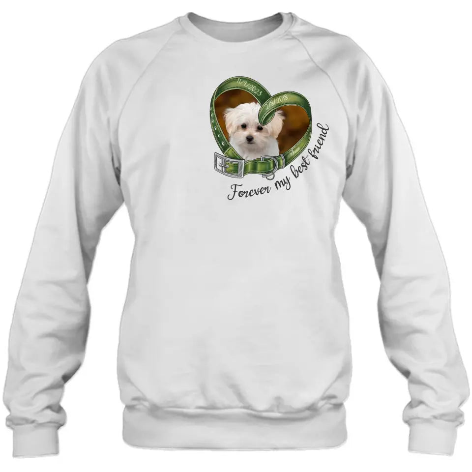 Personalized Memorial Dog Photo Shirt/Hoodie - Memorial Gift Idea For Dog Owners - Forever My Best Friend