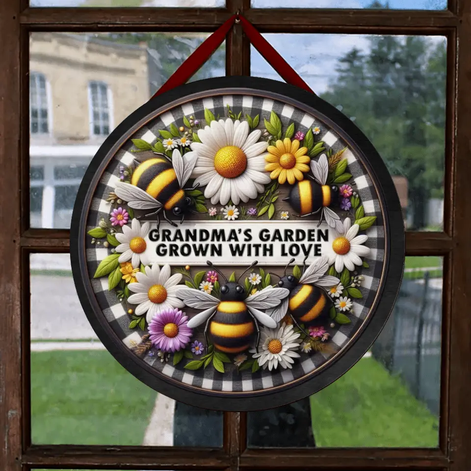 Personalized Grandma Wooden Sign - Mother's Day Gift Idea for Grandma - Grandma's Garden Grown With Love