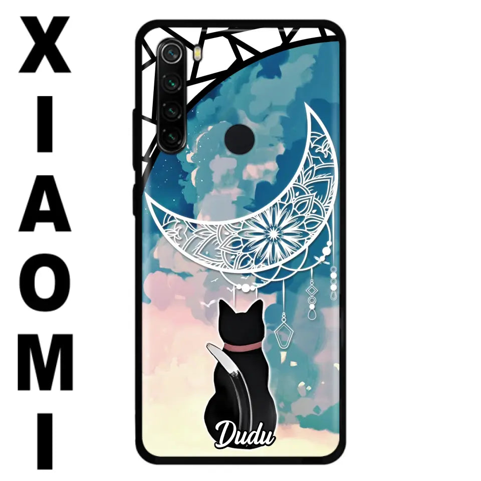 Custom Personalized Black Cat Phone Case - Gift Idea For Cat Lover - Case For Oppo/Xiaomi/Huawei