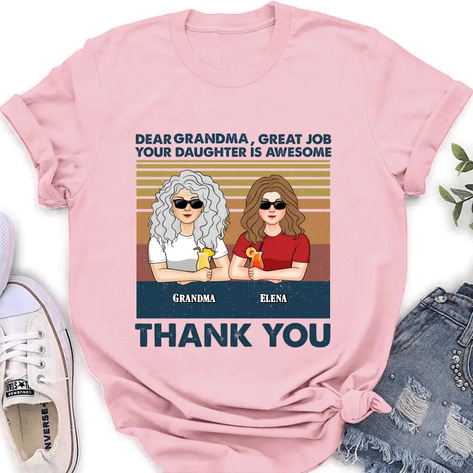 Personalized Grandma Shirt/Hoodie - Up to 4 Kids - Mother's Day Gift For Grandma/Mom -  Dear Grandma Great Job