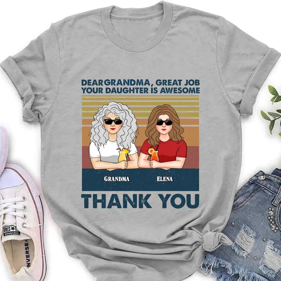 Personalized Grandma Shirt/Hoodie - Up to 4 Kids - Mother's Day Gift For Grandma/Mom -  Dear Grandma Great Job