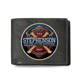 Custom Personalized Firefighter Leather Wallet - Father's Day Gift Idea for Firefighter