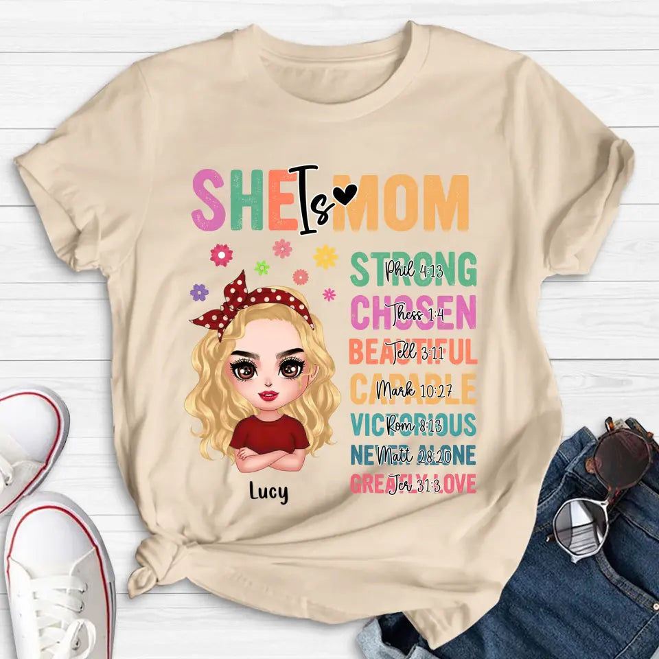 Personalized Mother's Day Unisex T-shirt - Best Gift Idea To Mom - She Is Mom