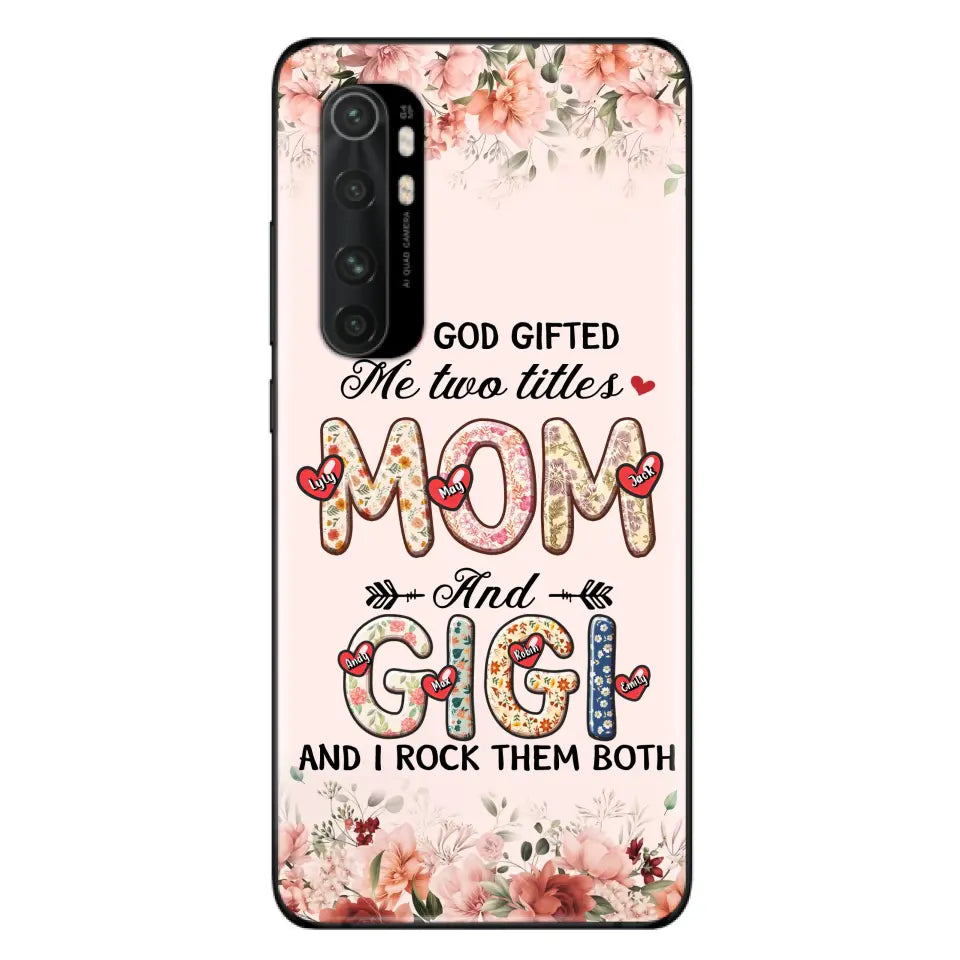 Personalized Grandma Phone Case - Up to 7 Kids & 7 Grandkids - Mother's Day Gift Idea for Grandma/Mom - God Gifted Me Two Titles - Xiaomi/Oppo/Huawei
