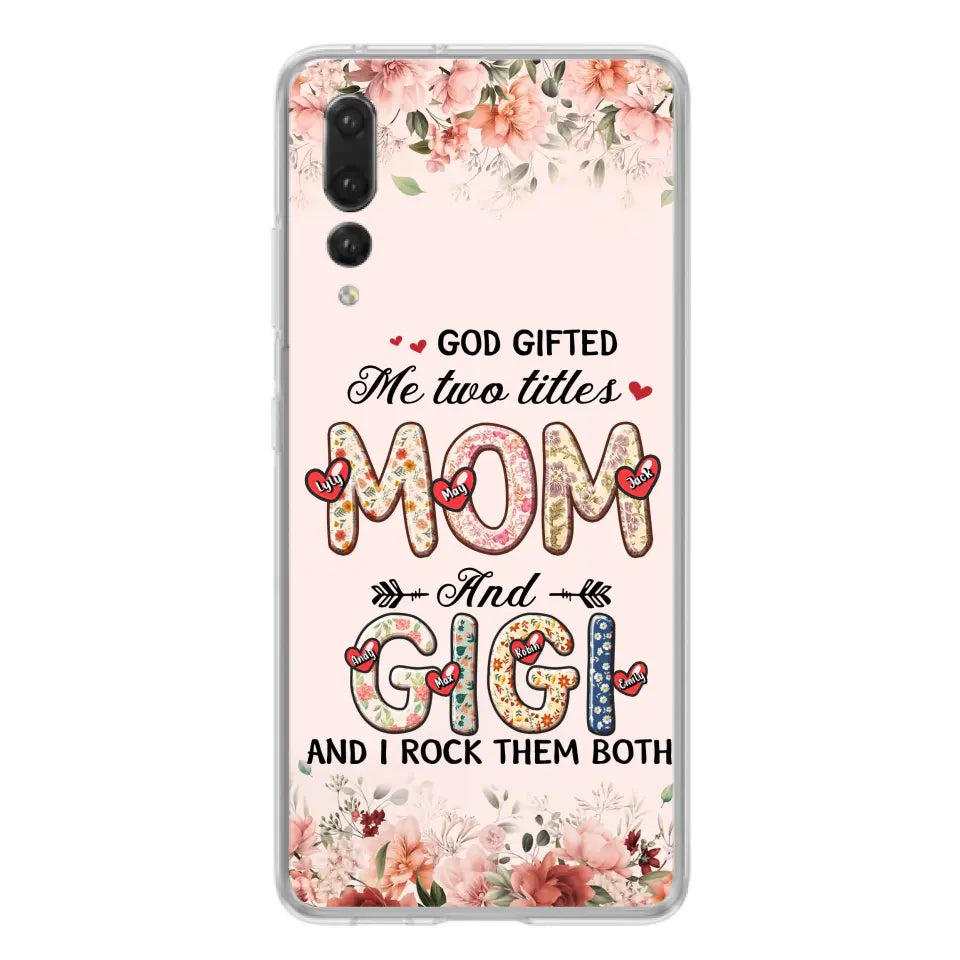Personalized Grandma Phone Case - Up to 7 Kids & 7 Grandkids - Mother's Day Gift Idea for Grandma/Mom - God Gifted Me Two Titles - Xiaomi/Oppo/Huawei