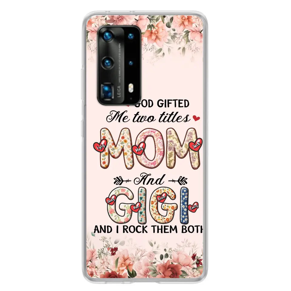 Personalized Grandma Phone Case - Up to 7 Kids & 7 Grandkids - Mother's Day Gift Idea for Grandma/Mom - God Gifted Me Two Titles - Xiaomi/Oppo/Huawei