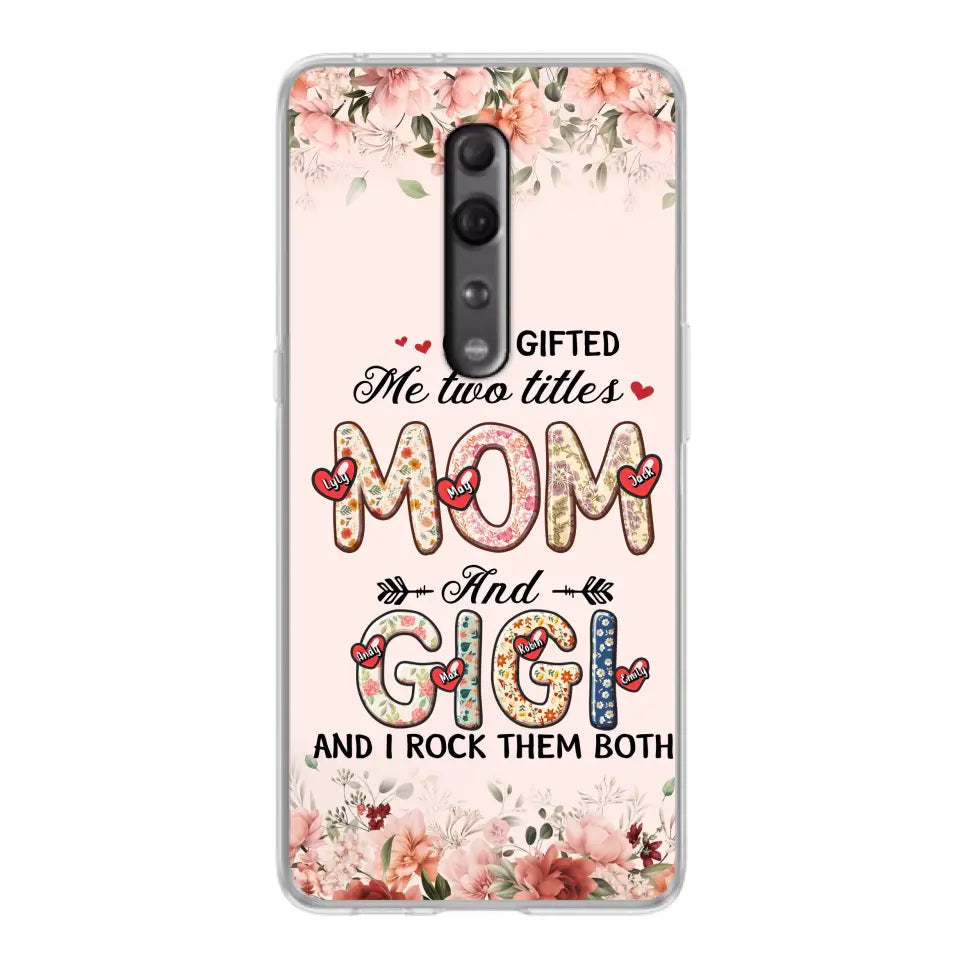 Personalized Grandma Phone Case - Up to 7 Kids & 7 Grandkids - Mother's Day Gift Idea for Grandma/Mom - God Gifted Me Two Titles - Xiaomi/Oppo/Huawei
