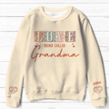 Personalized Grandma/Mom AOP Sweater - Up to 10 Grandkids - Mother's Day Gift Idea For Grandma/Mother - Love Being Called