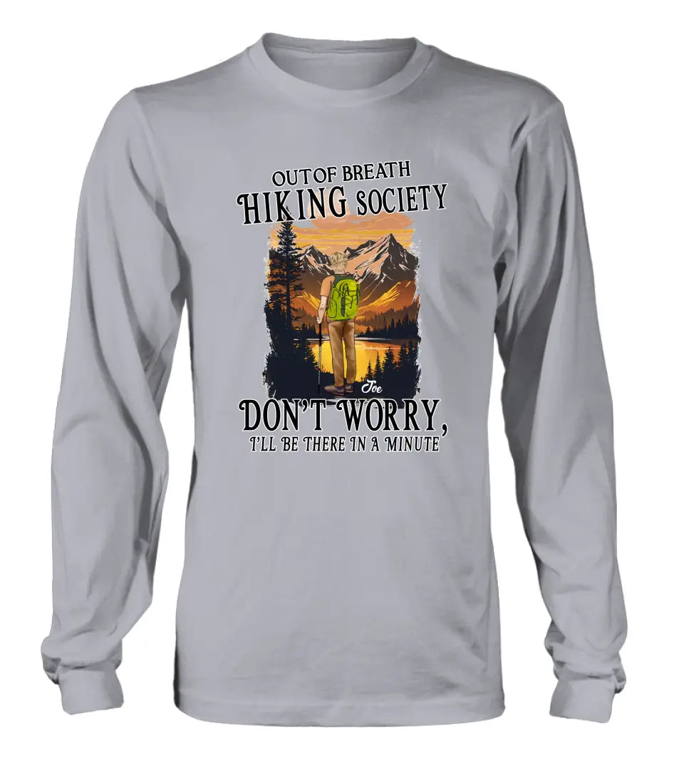 Personalized Hiking Shirt/Hoodie - Father's Day Gift/Mother's Day Idea for Hiking Lovers - Out Of Breath Hiking Society