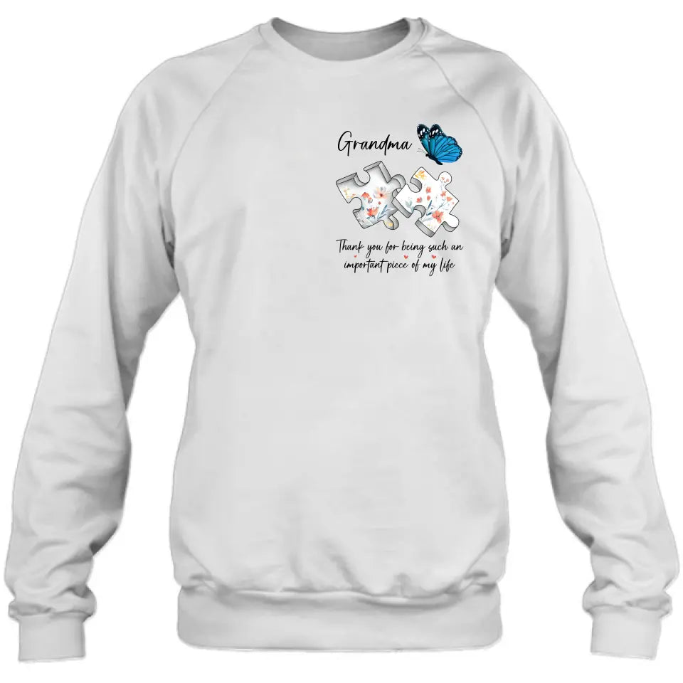 Personalized Butterfly Shirt/Hoodie - Gift Idea for Mother's Day/Father's Day - Thank You For Being Such An Important Piece Of My Life