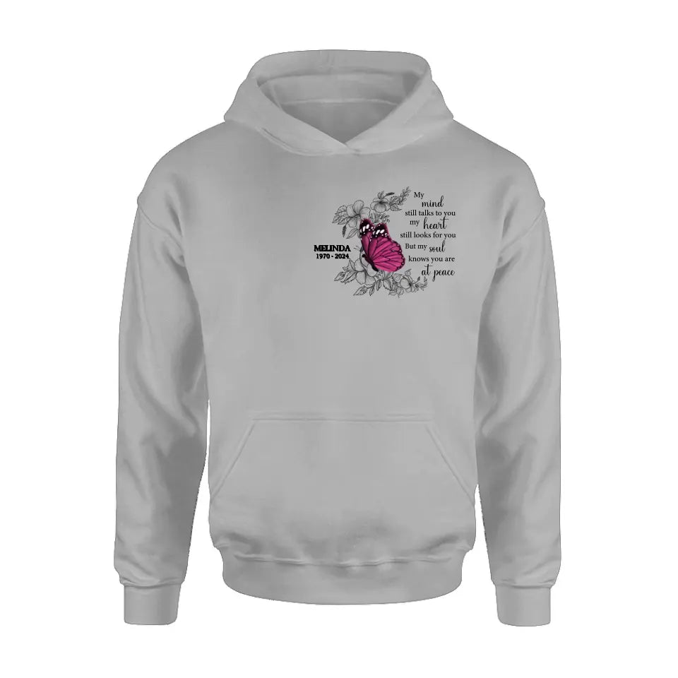 Personalized Butterfly Memorial T-shirt - Bereavement Gift For Loss of Family Members