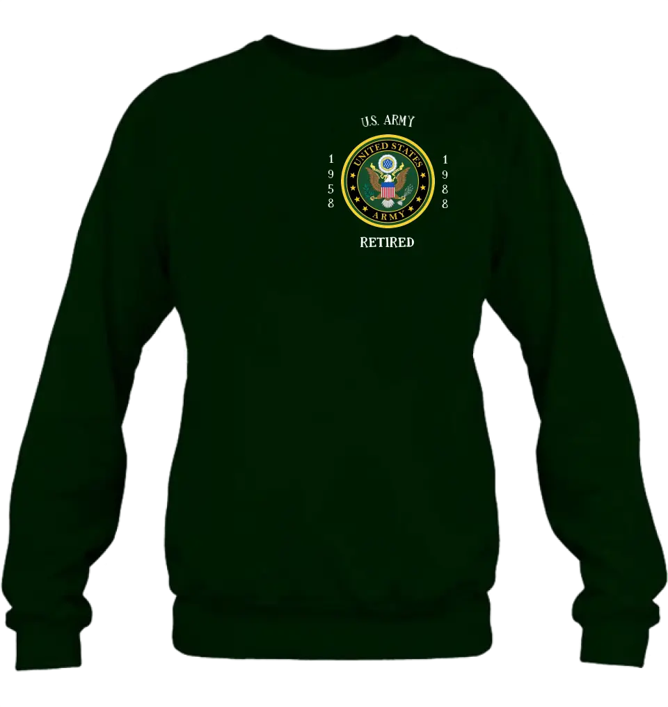 Personalized Retired Veteran Shirt/Hoodie - Father's Day Gift Idea for Veteran