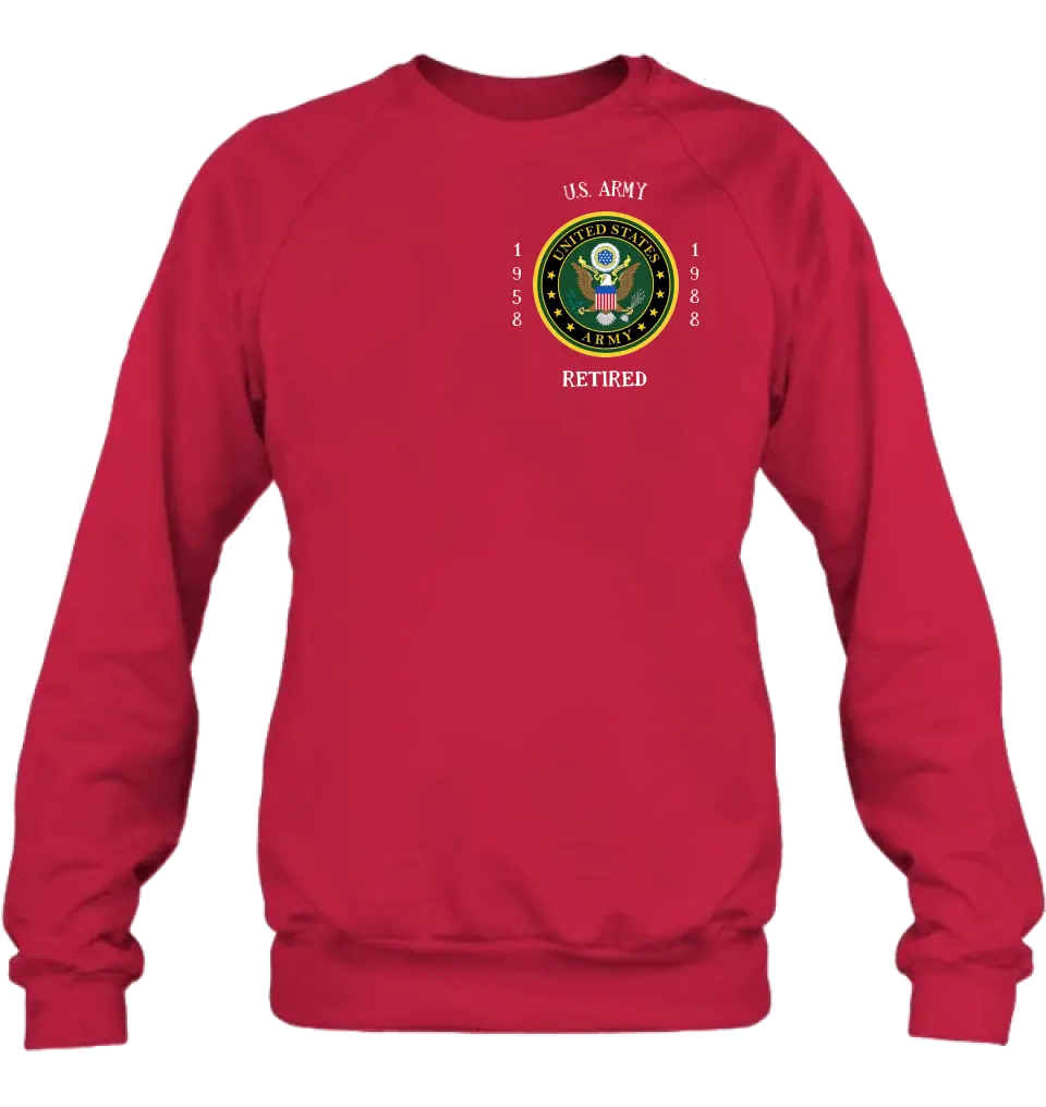Personalized Retired Veteran Shirt/Hoodie - Father's Day Gift Idea for Veteran