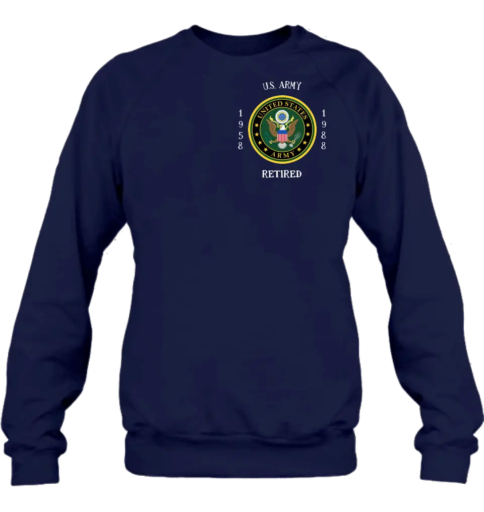 Personalized Retired Veteran Shirt/Hoodie - Father's Day Gift Idea for Veteran