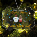 Custom Personalized Mom In Heaven Rectangle Acrylic Ornament - Memorial Gift Idea For Loss Mom/Dad - I Have A Beautiful Angel In Heaven I Miss Her So Much