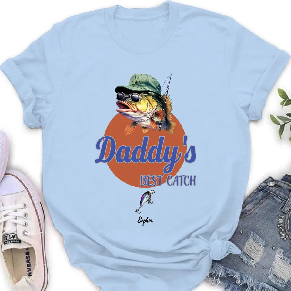 Personalized Fishing Shirt/Hoodie - Up to 6 Fishing Lures - Father's Day Gift Idea for Fishing Lovers - Daddy's Best Catch
