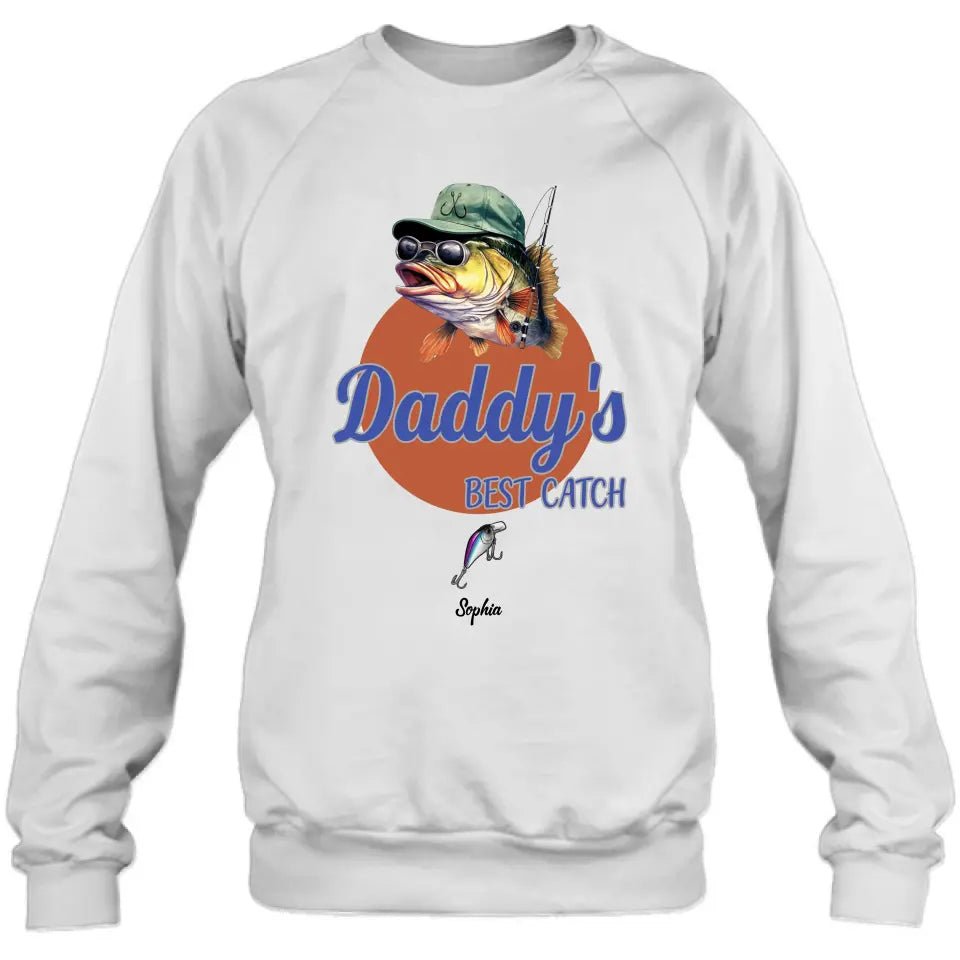 Personalized Fishing Shirt/Hoodie - Up to 6 Fishing Lures - Father's Day Gift Idea for Fishing Lovers - Daddy's Best Catch