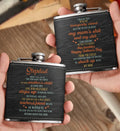 Personalized Stepdad Leather Flask - Father's Day Gift Idea for Stepdad/Bonus Dad - One Who Made The Choice To Love Another's Child As Their Own