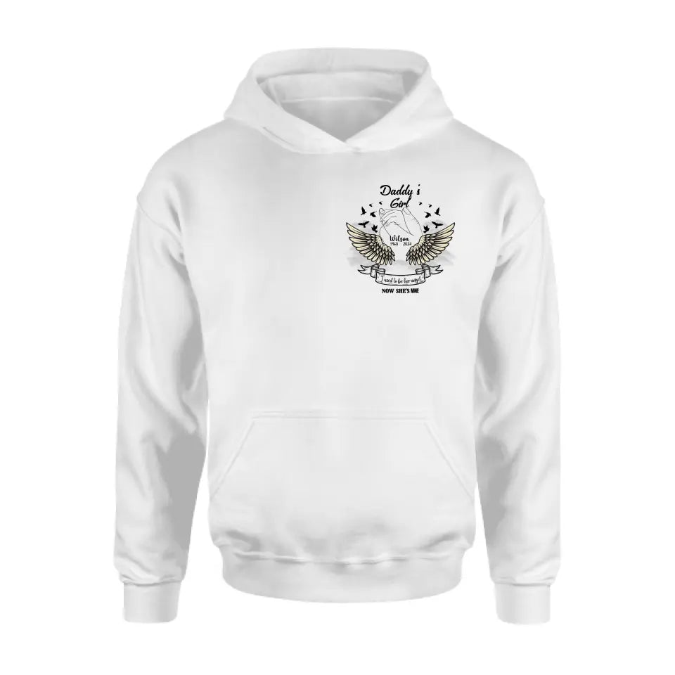 Personalized Memorial Angel Shirt/Hoodie - Memorial Gift Idea for Mother's Day/Father's Day - Grandma's Girl I Used To Be Her Angel Now She's Mine