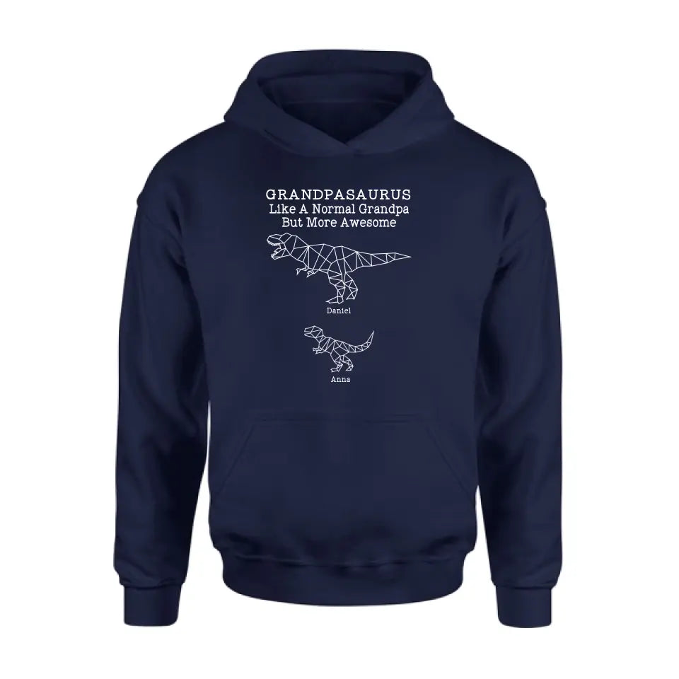 Personalized Dinosaur T-Shirt - Gift For Father's Day - Grandpasaurus Like A Normal Grandpa But More Awesome