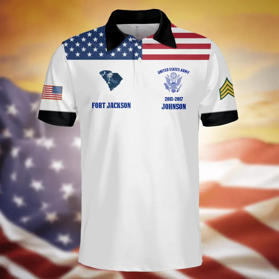 Personalized Veteran All-Over Print Polo Shirt - Gift Idea For Veteran