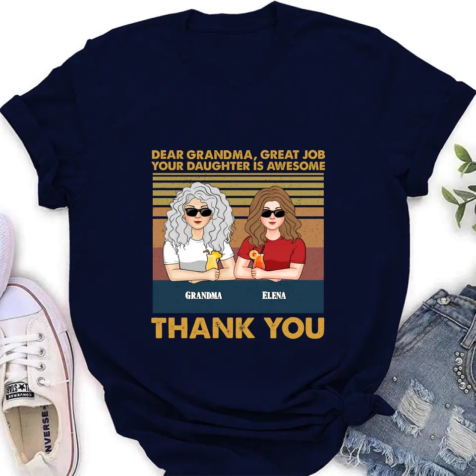 Personalized Grandma Shirt/Hoodie - Up to 4 Kids - Mother's Day Gift Idea For Grandma/Mom - Dear Grandma Great Job
