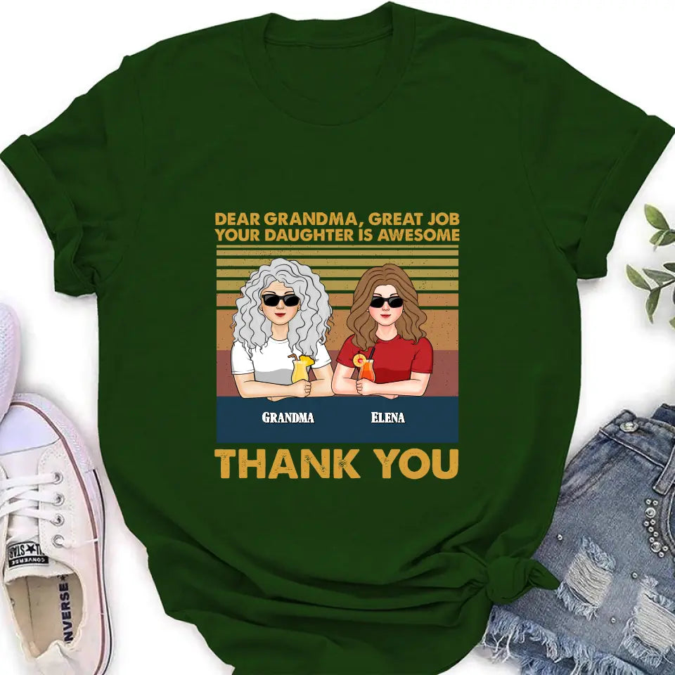 Personalized Grandma Shirt/Hoodie - Up to 4 Kids - Mother's Day Gift Idea For Grandma/Mom - Dear Grandma Great Job