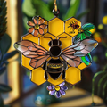 Personalized Bee Acrylic Ornament - Up to 4 Kids - Gift Idea for Grandma