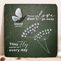 Personalized Memorial Butterfly Square Lithograph - Best Gift Idea - Always On My Mind Forever In My Heart