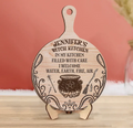 Personalized Witch 2 Layered Wooden Art - Gift Idea for Witch/Wicca Decor/Pagan Decor - In My Kitchen Filled With Care I Welcome Water Earth Fire Air
