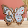 Personalized Memorial Butterfly 2 Layered Wooden Art - Upload Photo - Up to 3 People - Memorial Gift For Family Member - I Will Carry You With Me Until I See You Again