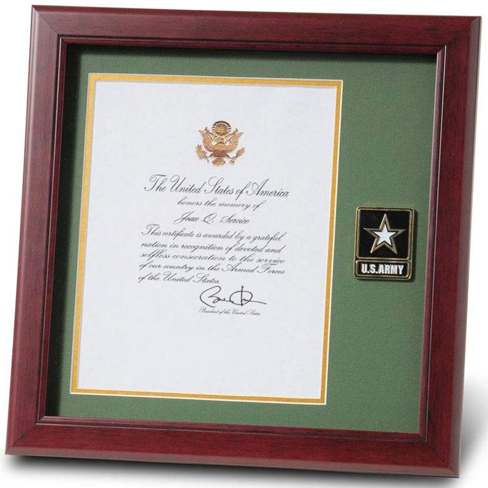 Go Army Presidential Memorial Certificate Frame with Medallion - 8 x 10 inch.