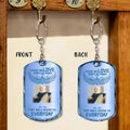 Personalized Memorial Dad/Mom Aluminum Keychain - Upload Photo - Memorial Gift Idea For Family - Those We Love Don't Go Away
