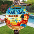 Personalized Pool Side Wooden Sign - Gift Idea For Summer/Family - Custom Family Name