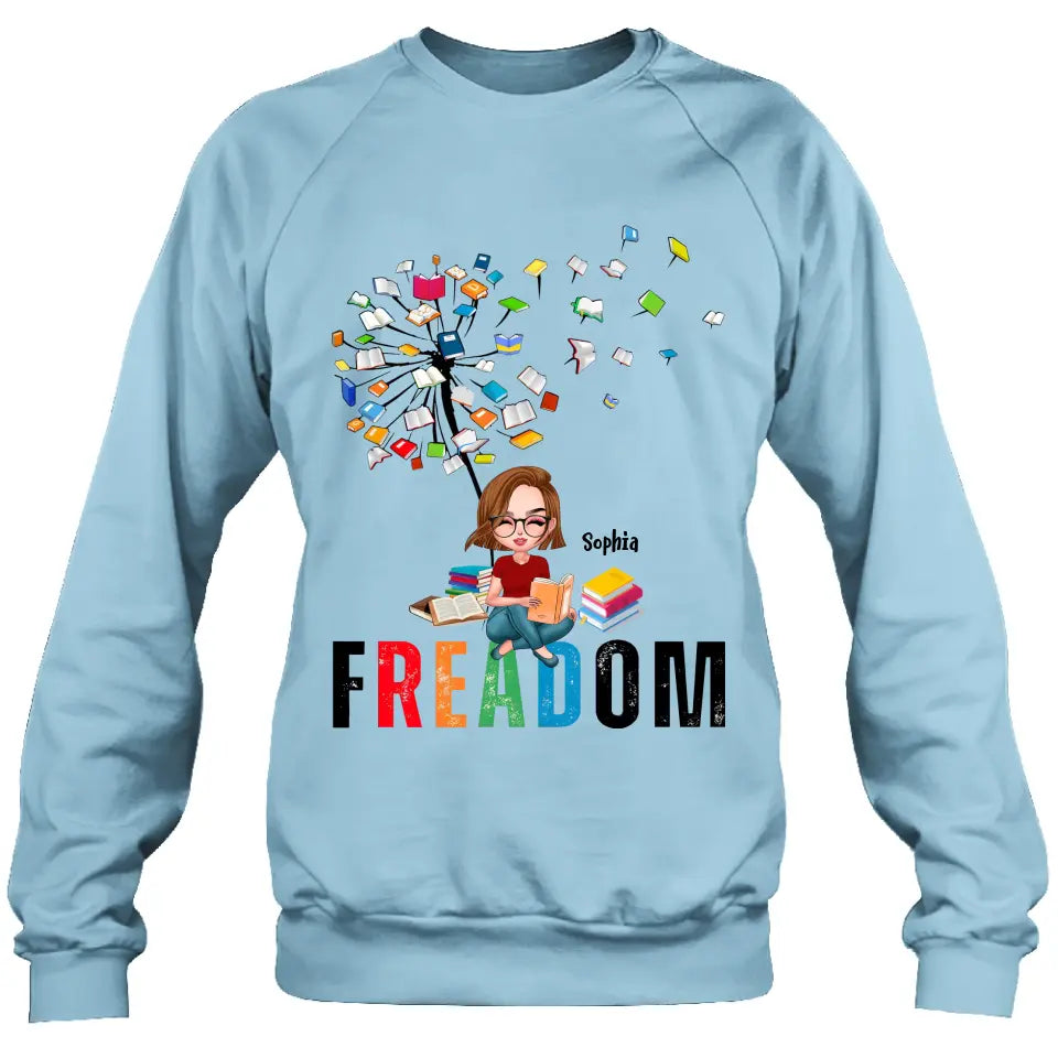 Personalized Freadom Book Lover T-Shirt/Hoodie - Gift Idea For Reading Lover