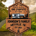 Personalized Camping Wooden Sign - Gift Idea For Family/Camping Lover - Making Memories One Campsite At A Time