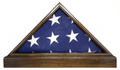 Solid Cherry Flag Case & BASE for 5x9.5 Memorial Burial Flag, USA Made, Fine Furniture Quality
