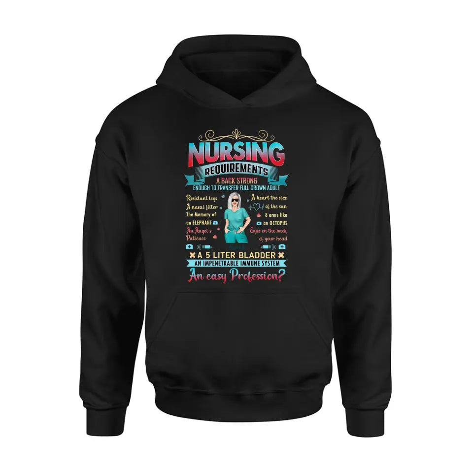 Personalized Nurse T-shirt/Long Sleeve/Sweatshirt/Hoodie - Nurse/Birthday Gift Idea - Nursing Requirements