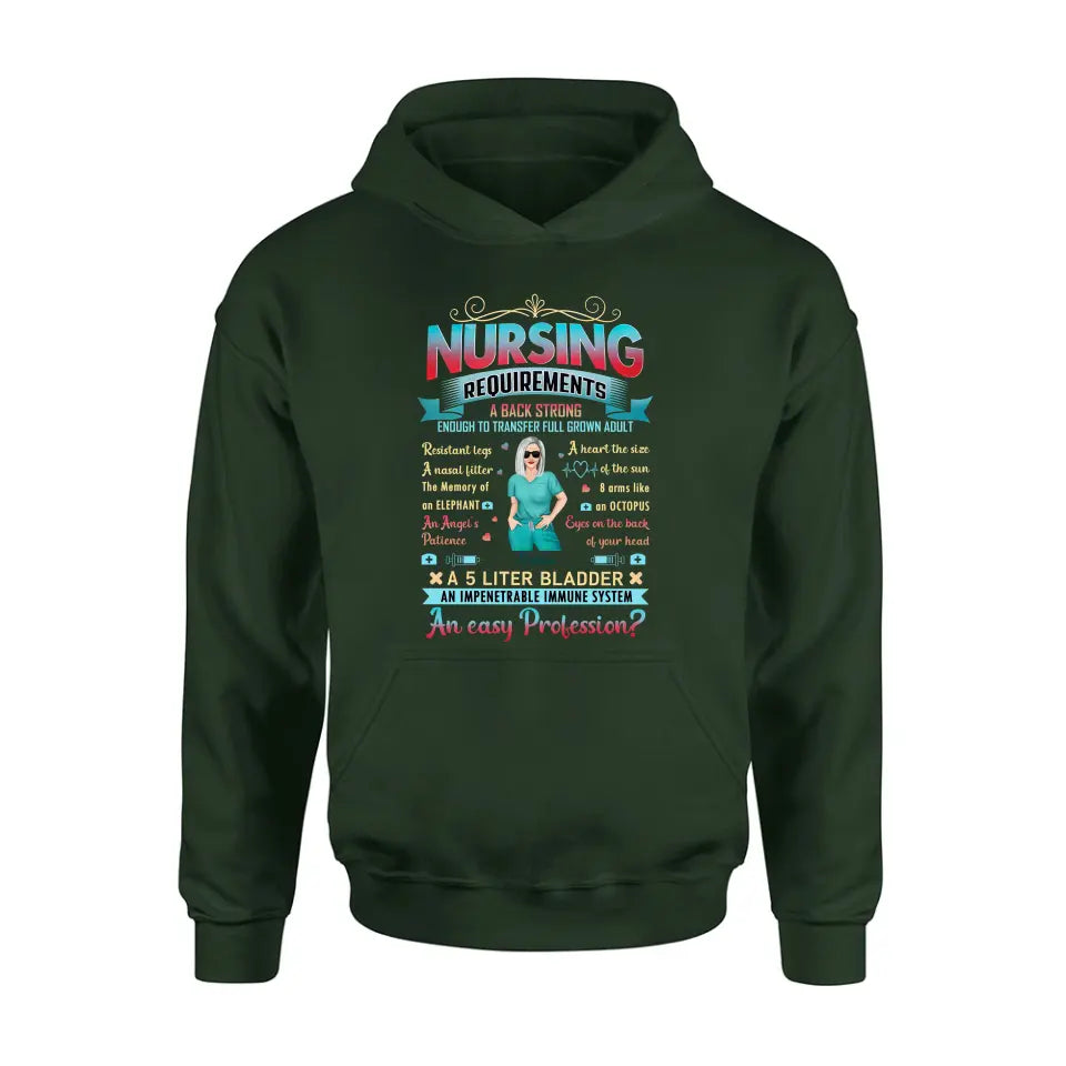 Personalized Nurse T-shirt/Long Sleeve/Sweatshirt/Hoodie - Nurse/Birthday Gift Idea - Nursing Requirements