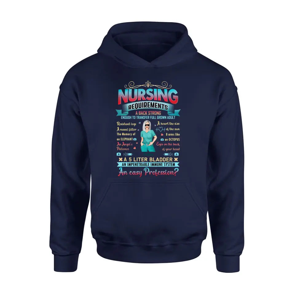 Personalized Nurse T-shirt/Long Sleeve/Sweatshirt/Hoodie - Nurse/Birthday Gift Idea - Nursing Requirements