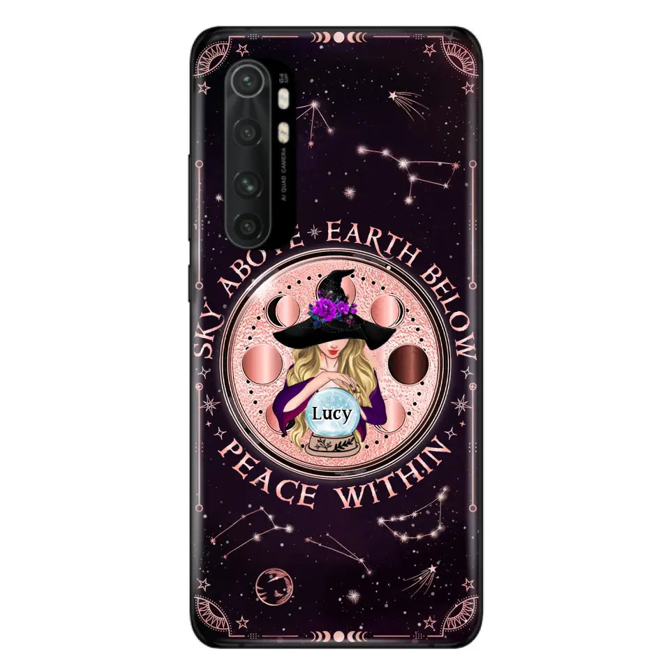 Custom Personalized Witch Phone Case - Gift Idea For Witch Lover - Sky Above Earth Below Peace Within - Case for Xiaomi/ Oppo/ Huawei